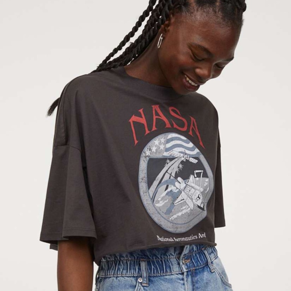 NEW NASA Graphic Crop T-Shirt